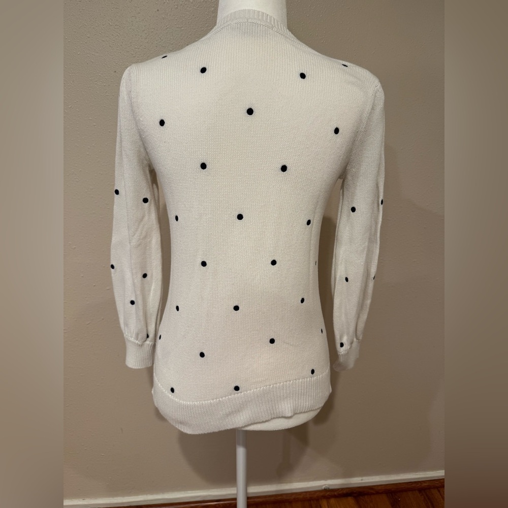 Boden Polka Dot Cream Sweater 100% Cotton - Picture 4 of 7